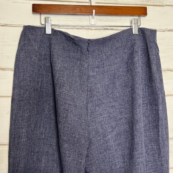 Anne Klein Sailor Pants Wide Leg Navy Blue Size 12 - Picture 11 of 12